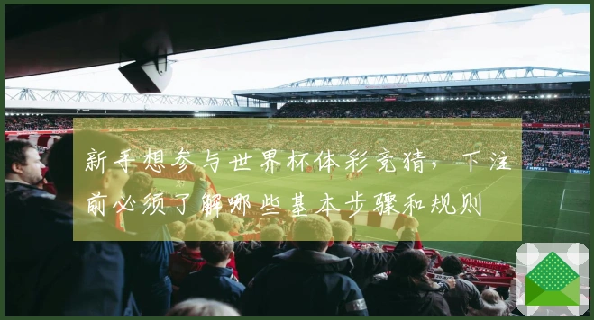 新手想参与世界杯体彩竞猜，下注前必须了解哪些基本步骤和规则